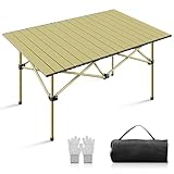 A3A ACADGQ Campingtisch Faltbar Klapptisch 95x55x50cm Alu Camping Tisch Grilltisch Outdoor Gartentisch Klappbar für Balkon, Garten, Wohnmobil, Picknick, Angeln, Strände