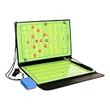 WISEPLAYERFC Taktiktafel Fußball für Fußballtrainer-Magnetische Taktikmappe für Fussball mit Pfeife