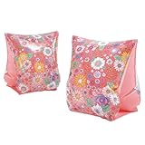 Intex 56669 Schwimmflügel für Kinder, 3-6 Jahre, 23 x 15 cm, Robustes Vinyl, 2 Luftkammern, süßes Blumenmuster, für Pool und Strand