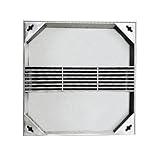 Schachtabdeckung mit Ablauföffnung, Kanaldeckel, Quadratischer Gullideckel aus Edelstahl 201, Eingelassener Schachtdeckel und Rahmen, Edelstahl-Abflussgitter, für Städtische Gehwege(60x60x5cm)