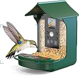 Cozion Vogelhaus mit Kamera Vogelhaus Kamera - 1080P HD Vogelfutterhaus mit Kamera Video Automatisch Aufnehmen Vogelhäuschen Kamera Nachtsicht Bird Feeder für Garten Draußen Vogelfutterspender