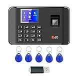 WEELIAO Fingerprint Time Clocks for Employees Small Business, Time Attendance Terminal Clock Machine with Fingerprint, Password, RFID Card,Office Punch Clock Automatic Report Generierung