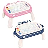 Magische Tafel, Zum Kritzeln, Magnetisch, Abwischbar, 4 Farben, Abwischbar, Magnetisch, Bunt Zeichentafel Magnettafel Mit 4 Beine Für Kinder, Magnettafel, Lernspielzeug Für Kinder Von 2 – 6 Jahren
