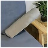 DRFGHK Nackenrolle für Nacken 60/40x15, Rücken und Beine, Nacken-und Knierolle Aus Schaumstoff Nackenrolle Kopfkissen mit Foam Velvet Kissenrolle Nackenkissen Kissen Rolle(Cement Gray,20x80cm/8x31in)