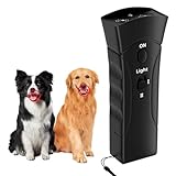 Antibell für Hunde,25 Fuß 3-in-1 Antibell Ultraschall Gerät,2 Modi Mini-antibell halsband für drinnen und draußen, wasserdicht Anti Bell Gerät Hunde,Geeignet für kleine, mittelgroße und große Hunde.
