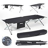 24MOVE® Feldbett Campingbett bis 200 kg In-und Outdoor Camping faltbar, 210 x 72 x 45cm, tragbar mit Tasche, für Garten oder Reisen