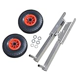 LXLAEOANG Aufblasbare Boot-Starträder, verstellbar, Kanu, Bootstrolley, Anhängerrad, faltbar, Außenborder, abnehmbares Starterrad für Schlauchboote