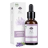 AL-Organics® Lavendelöl BIO (Lavandula Angustifolia) - 100% NATURREIN ohne Zusätze - Ätherisches Bio Öl - Aromatherapie und Massageöl