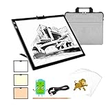 KEIWRLIGHT A3-Lichtbox zum Nachzeichnen, wiederaufladbares Leuchtbrett, 3 Farben, stufenlos, 6 Helligkeitsstufen, Leuchttisch zum Nachzeichnen, verstellbarer Stand-Lichtbrett für Diamantmalerei
