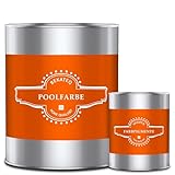 BEKATEQ Poolfarbe Anthrazitgrau 1l Seidenglänzende Schwimmbadfarbe für Becken, Teich & Brunnen aus Beton, Mauerwerk & Putz I Chlorkautschuk Schwimmbeckenfarbe Pool Beschichtung LS-400