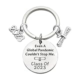 Generisch Groß Schlüsselring Tasche 2023 Schlüsselanhänger 2023 Abschluss-Schlüsselanhänger High School College-Abschluss-Geschenk für sie Schlüsselanhänger Mit Für Damen (F, B)