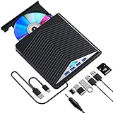 aelrsoch Externes Blu-ray Laufwerk Blu-ray Laufwerk DVD/BD Player Lesen/Schreiben Tragbares Blu-ray Laufwerk USB 3.0 und Typ-C DVD Recorder Ultra High Definition Blu-ray Recorder für Win 7/8/10/11/PC