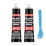 Dichtmasse Motor Schwarz, 85g Hochtemperatur Silikon bis +343°C, Zylinderkopfdichtung Dichtmittel, Flüssigdichtung, Getriebe Motor Dichtung Ölwanne, Dichtungs-Additiv, Regeneriert Dichtungen,2PC