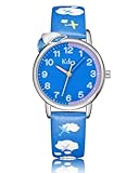 CIVO Lernuhr Kinder Jungen Uhr: 3ATM Wasserdicht Kinderuhr Jungen - Analog Armbanduhr Kinder Jungen Blau Himmel