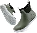 Gummistiefel Herren mit flauschigem Futter, Angelstiefel für Männer, Rutschfeste Warme Winterstiefel, Wasserdichte Schneestiefel zum Gärtnern, Bootfahren, Camping, Segeln und Outdoor-Aktivitäten