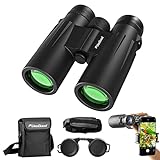 Hochleistungsfernglas, Usogood 10x42 HD Kompaktfernglas für Erwachsene mit BAK4-Prisma und FMC-Objektiv, wasserdicht für Vogelbeobachtung, Jagd, Wandern mit Smartphone-Adapter