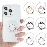 6er-Pack Handy Ring Halterung Transparent Handyring 360 Drehung Handy Halterung Handy-Ringhalter-Griff Handy Halter Finger Kompatibel Für handyhülle Tablet-Hülle Zubehör