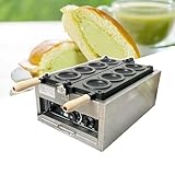 HCAUYNN Panini-Burger-Presse Aus Edelstahl Maschine, Mit VerbrüHungsschutzgriff, Heizanzeige, 87-Mm-Form, Doppel-Bedienknopf