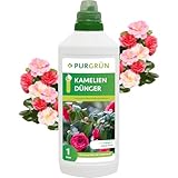 Purgrün® Kameliendünger 1 Liter – Organisch-mineralische Rezeptur – Premium-Flüssigdünger mit Spurennährstoffen – NPK 8+8+6 – Mit Guano & Aqua Plus – Für strahlende Blüten