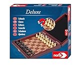 Noris Deluxe Reisespiel Schach – Magnetisches Brettspiel mit Spielsteinen in Holz‑Box, Reise‑Format für 2 Spieler, Strategiespiel ab 6 Jahren