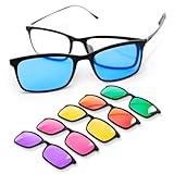 ARTZT neuro Farbbrillen Set | Farbtherapiebrille mit 6 komfortable Farbbrille für Farbtherapie | Neuroathletik Lichttherapiebrille 100% UV-Schutz Mehrfarbig, OneSize