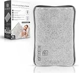 Elektrishe warmflashe wiederaufladbar weich komfortabel, weiches Gewebe angenehme Beschichtung, ideal lindert Muskelschmerzen Hände Taille Bauch Nacken Nacken Rücken für Kinder, Erwachsene