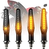 CCAUTOVIE LED Blinker Motorrad E Geprüft Universal Blinker Tagfahrlicht Blinker Lauflicht Bernstein E24, 4 Stück