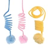 DIYEAH 3 Stück Teiliges Katzenspielzeug Kratzball mit Glöckchen Robustes Indoor Kratzspielzeug für Katzen zur Krallenpflege Bunte Kratzbälle für Wohnungskatzen und Katzenzubehör