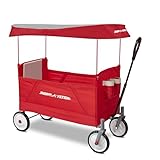 Radio Flyer EZ-Faltwagen mit Verdeck, Rot, zusammenklappbarer Trolley für Kinder ab 1,5 Jahren, Garten und Transportwagen