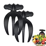 Generisch Salat-Servierzange, Salatbesteck - Mehrzweck-Servierzange für den Haushalt | 2-teiliges tragbares Salatbesteck-Set, Salatrührzange mit breitem Griff für Pasta