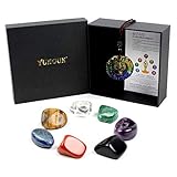 Yunoun Chakra Pierre Cristal de guérisonl, Cristal de guérison, méditation, Reiki - Set de 7 Chakra (7 pièces)