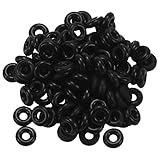 AMIUHOUN 100 Stück Karpfen-Gummi-Terminal, Angel-Takle, rund, O-Ringe, rutschfest, Stopper, 6 mm