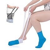 2 Stück Anziehhilfe für Socken und Hosen, Anziehhilfe für ältere und behinderte Schwangere Frauen (Sockenanziehhilfe*1, Anziehhilfe für Hosen*1)