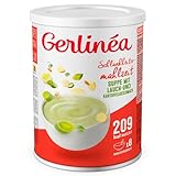 Gerlinéa Suppe Lauch Kartoffel - Proteinreicher Mahlzeitenersatz - Trockensuppe - Schlankheitsmahlzeiten - Enthält 8 Mahlzeiten