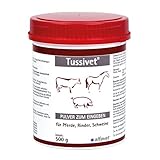 Alfavet Tussivet, Pulver bei Husten für Pferd, Rind und Schwein, 500g Dose