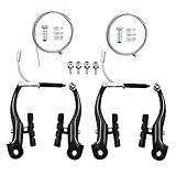 Hmseng 2 Paar Fahrradbremsen. Komplettes Bremsset für Fahrräder, Universal-Bremskabel, Endkappen