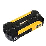 ULTECHNOVO Auto Notstarter Auto Starthilfe Auto Ersatz Batterie Tragbare Autobatterie Auto-Jumper Externes Autoladegerät Black