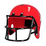 Boland 01444 - Helm American Football für Faschingskostüme, Kopfbedeckung für Karneval und Mottoparty, Rot
