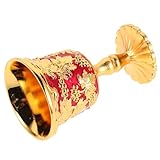 Milisten Vintage Kelch aus Zinklegierung Mittelalterlicher Trinkbecher Rotes Metall Weinkelch für Hausbar und Bürodekoration