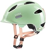 uvex oyo - leichter Fahrradhelm für Kinder - individuelle Größenanpassung - erweiterbar mit LED-Licht - mint-peach - 45-50 cm