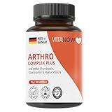 ARTHRO Complex Plus – 90 Kapseln – Hochdosiert mit MSM, Chondroitin, Glucosamin & Hyaluronsäure – Gelenkkomplex für Knorpel, Knochen & Beweglichkeit – Made in Germany – Vegan