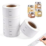 1000 Stück Gefrieretiketten zum Beschriften, 50x30mm Klebeetiketten Marmeladengläser, Tiefkühletiketten Lebensmitteldatum-Etiketten, Leicht Abziehbare Gefrieretiketten Selbstklebend Ablösbar