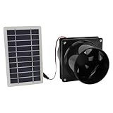 Verbessertes Solar Ventilator Set, 10 W, 12 V, Solarbetriebener Abluftventilator, Solar Doppelventilator Kit, Wasserdichter Solar Abluftventilator für Gewächshaus oder