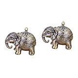 Garneck 2 STK Weihrauchbrenner Elefant dekorativer Weihrauchbrenner Halter für Räucherstäbchen Bürodekoration Ornament Weihrauchhalter Räuchergefäß für den Haushalt Heimtextilien Jahrgang