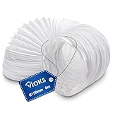 VIOKS Abluftrohr 150mm 6 Meter Weiß aus PVC - Abluftschlauch Dunstabzugshaube Trockner Abluftschlauch Klima Schlauch Verlängerung - Dunstabzugshaube Schlauch Flexschlauch für 150er Luftführungssysteme