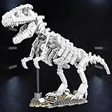 Jurassic Dinosaurier Skelett Baustein Set, kreatives T-Rex Luminous Bauspielzeug für Erwachsene, leuchtet im Dunkeln, Weihnachts-, Halloween- und Neujahrsgeschenk für Kinder von 8–14+ (435 Teile)