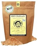 UNCLE SPICE® BIO Chilisalz - 200g Bio Meersalz aus Spanien versetzt mit Bio Vogelaugenchilis, im ÖKO-Beutel, von Hand gemischt, Chili-Salz nachhaltig hergestellt, DE-ÖKO-005