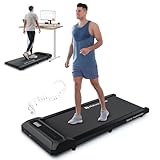 Mobvoi Walking Pad Intelligente KI für Zuhause Tragbares Unter-Tisch-Laufband mit Fernbedienung, 2-in-1 Walking Jogging Laufband, TicSports Zwift Kinomap, 120KG 6/KMH Einfache Lagerung