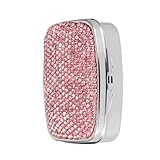 Tragbare Reise-Pillendose mit Kristalldiamant-Design, 2 Fächer, Tablettenetui für Tabletten und Pillen