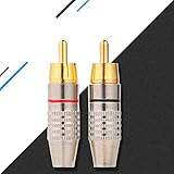 Dtmeng 4pcs 270RCA Kein Schweißen AV-Stecker Videokopf lötfreier Audiokopf Cinch-Stecker Lotusstecker Lötfrei Stecker Klang Videoanschluss Überwachungsstecker Klang Abholung Verbinder